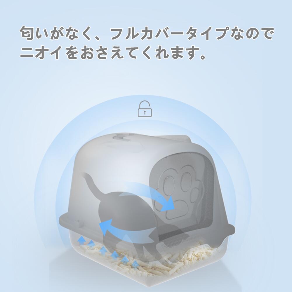 猫トイレ 本体 スコップ付き 大きめ 猫用トイレ かわいい